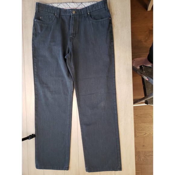 Kenneth Cole New York Brushed Pin Cord Gray Jeans Size 36X32 - Picture 1 of 4